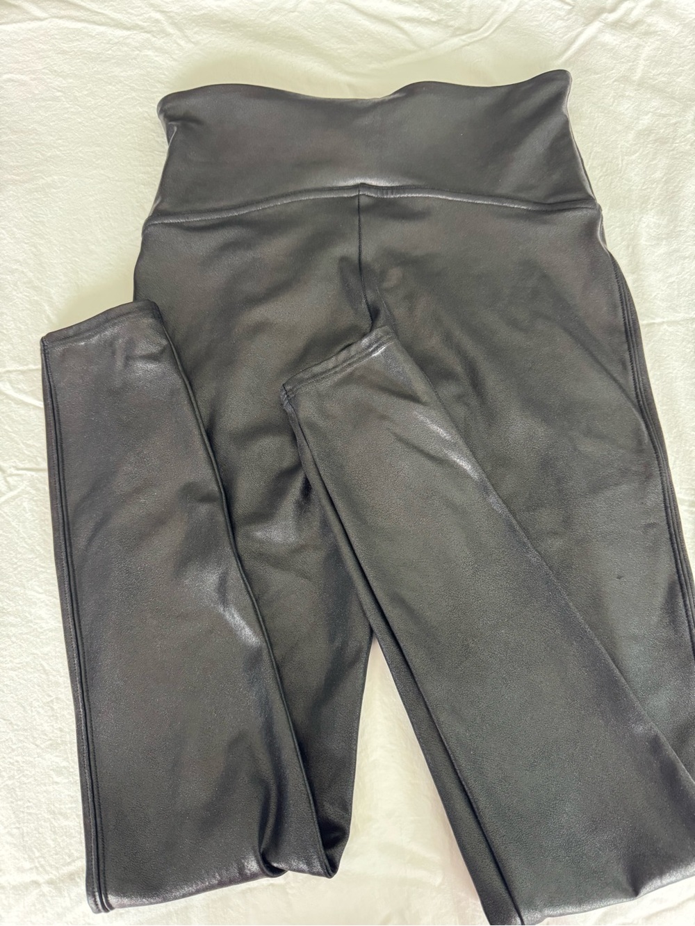 SPANX Black High-Shine Waistband Leggings